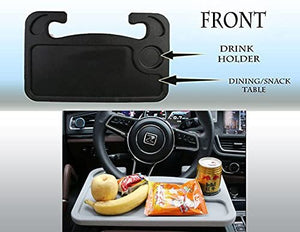 Car Steering Wheel Table/Tray/Desktop for Eating Drinking and Working on Computer on the Go