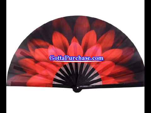 Line Dance Fans - Large Gorgeous Line Dance Fan with Velvet Carrying Case - Folding Hand Fan - Popping Fan for Line Dancing, Big Foldable Clacking Fans Clap Fans for Boots On The Ground Line Dance Festival, Dancing