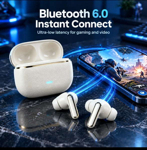 Earbuds -Luxury 3D Surround Sound Earbuds with Great Bass For Listening To Music - Bluetooth 6.0  Hi-Fi Clear Sound  for Talking - Dual Mic ENC Noise Canceling!
